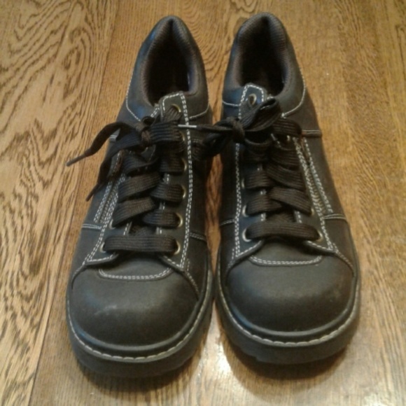 skechers work shoes leather
